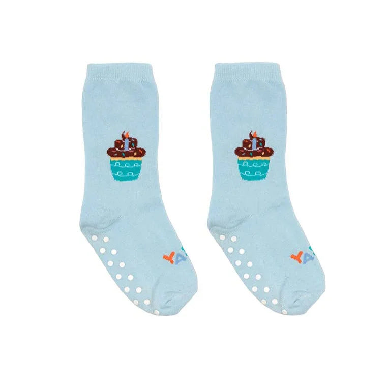 3D Packaged Kids Crew Socks- "Birthday Cupcake" - Summit and Nest