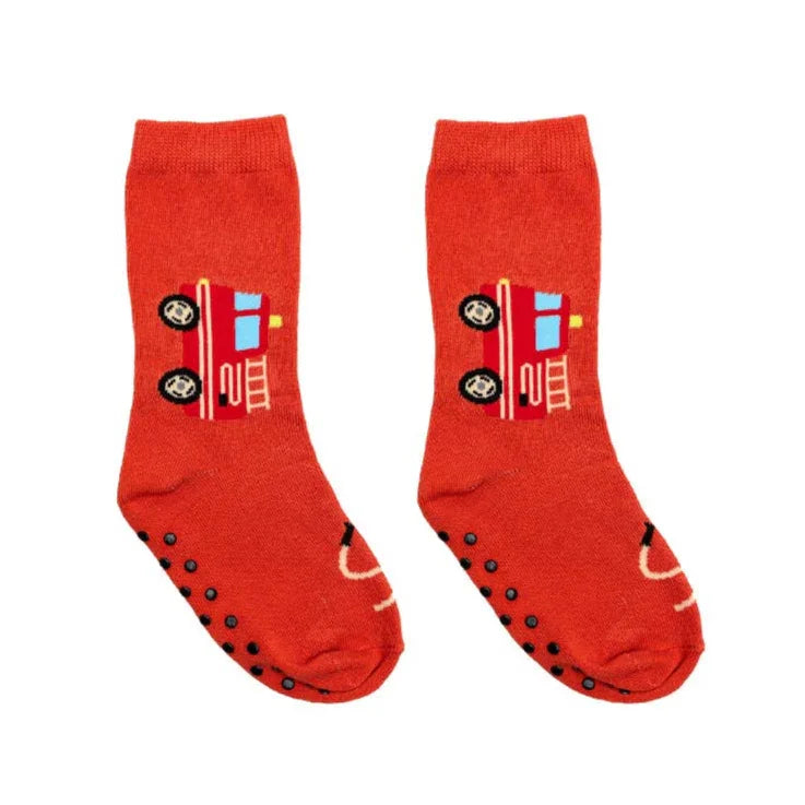 3D Packaged Kids Crew Socks- "Fire truck" - Summit and Nest