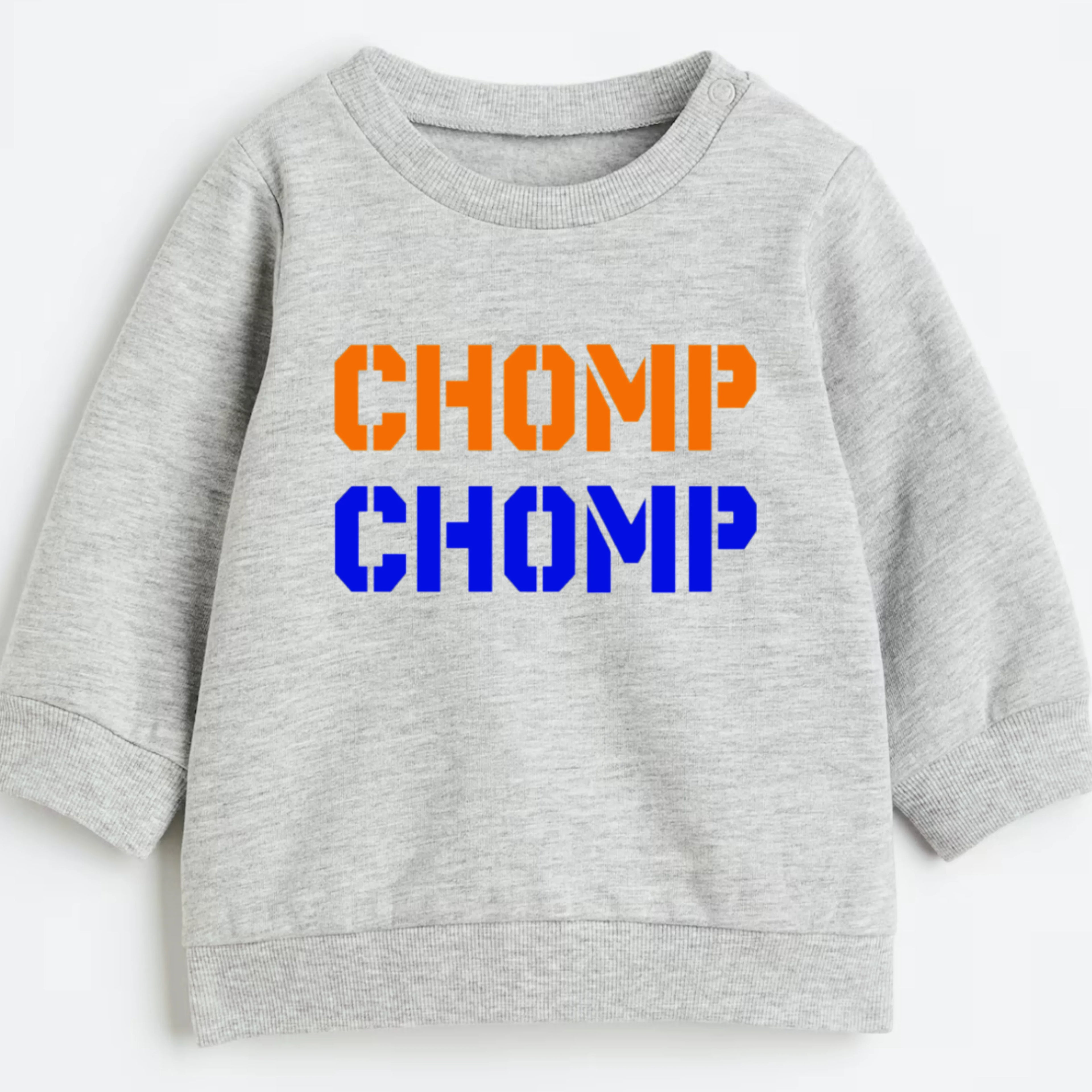 chomp chomp florida gators gray sweatshirt