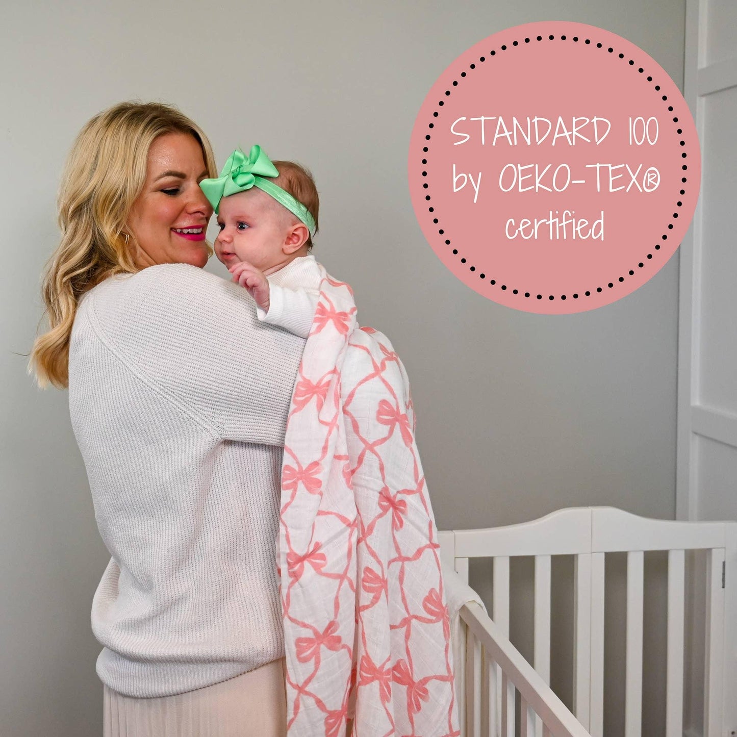 Beautiful Bows Swaddle Blanket - Summit and Nest