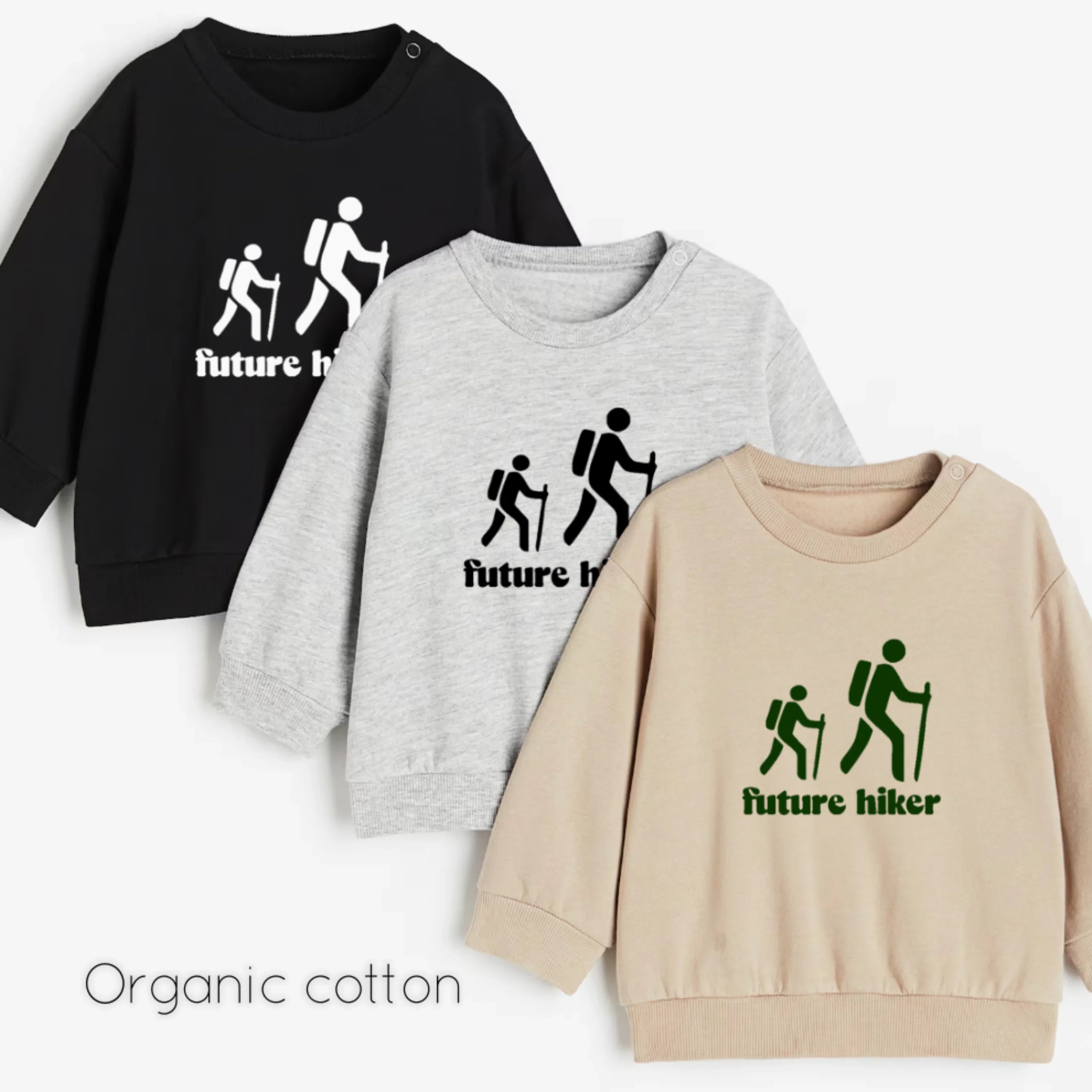 Future hiker- Organic cotton infant and toddler sweatshirt - Summit and Nest