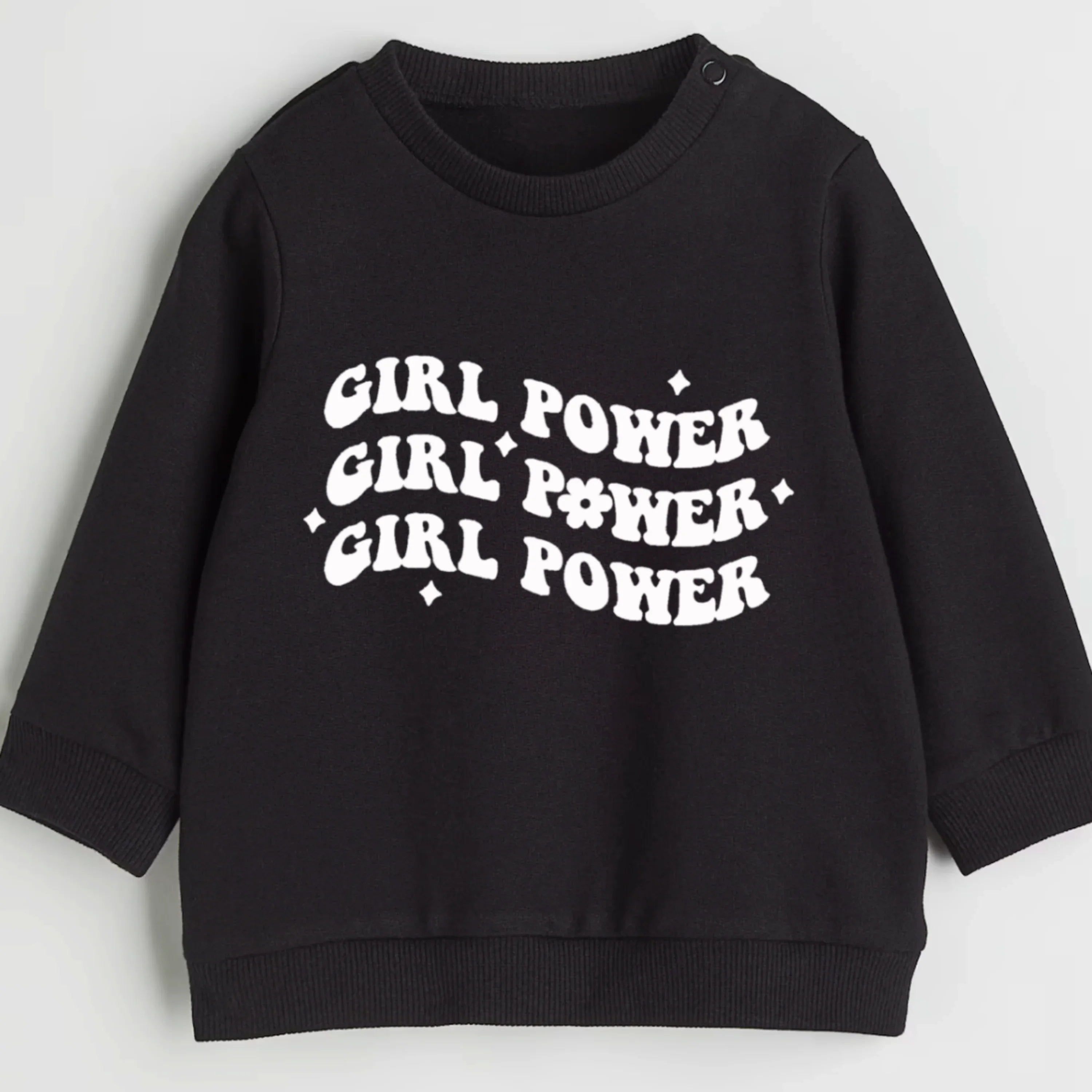 Girl power- Organic cotton infant and toddler sweatshirt - Summit and Nest