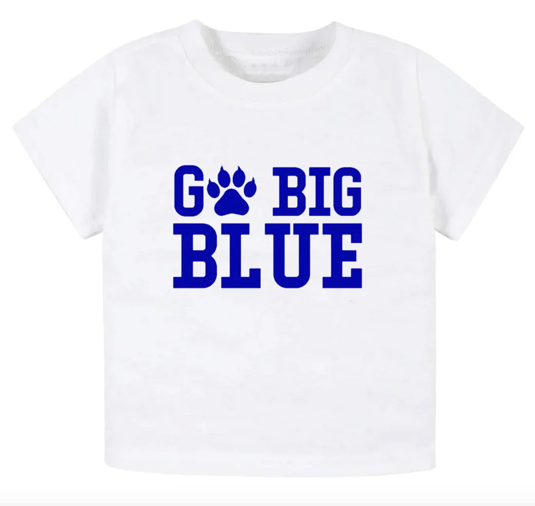 Go Big Blue- Children's shirt and infant bodysuit - Summit and Nest