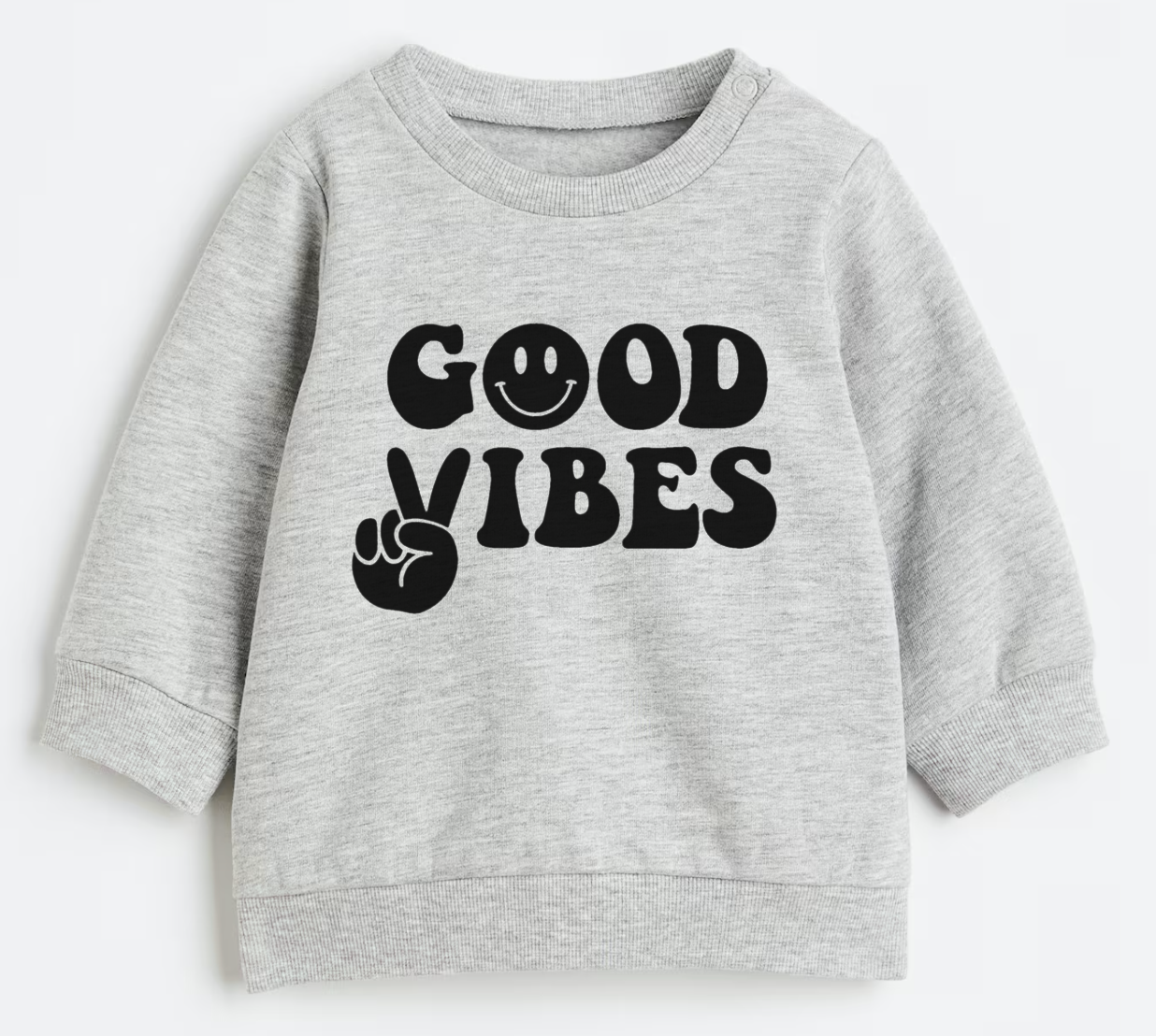 Good vibes- Organic cotton infant and toddler sweatshirt - Summit and Nest
