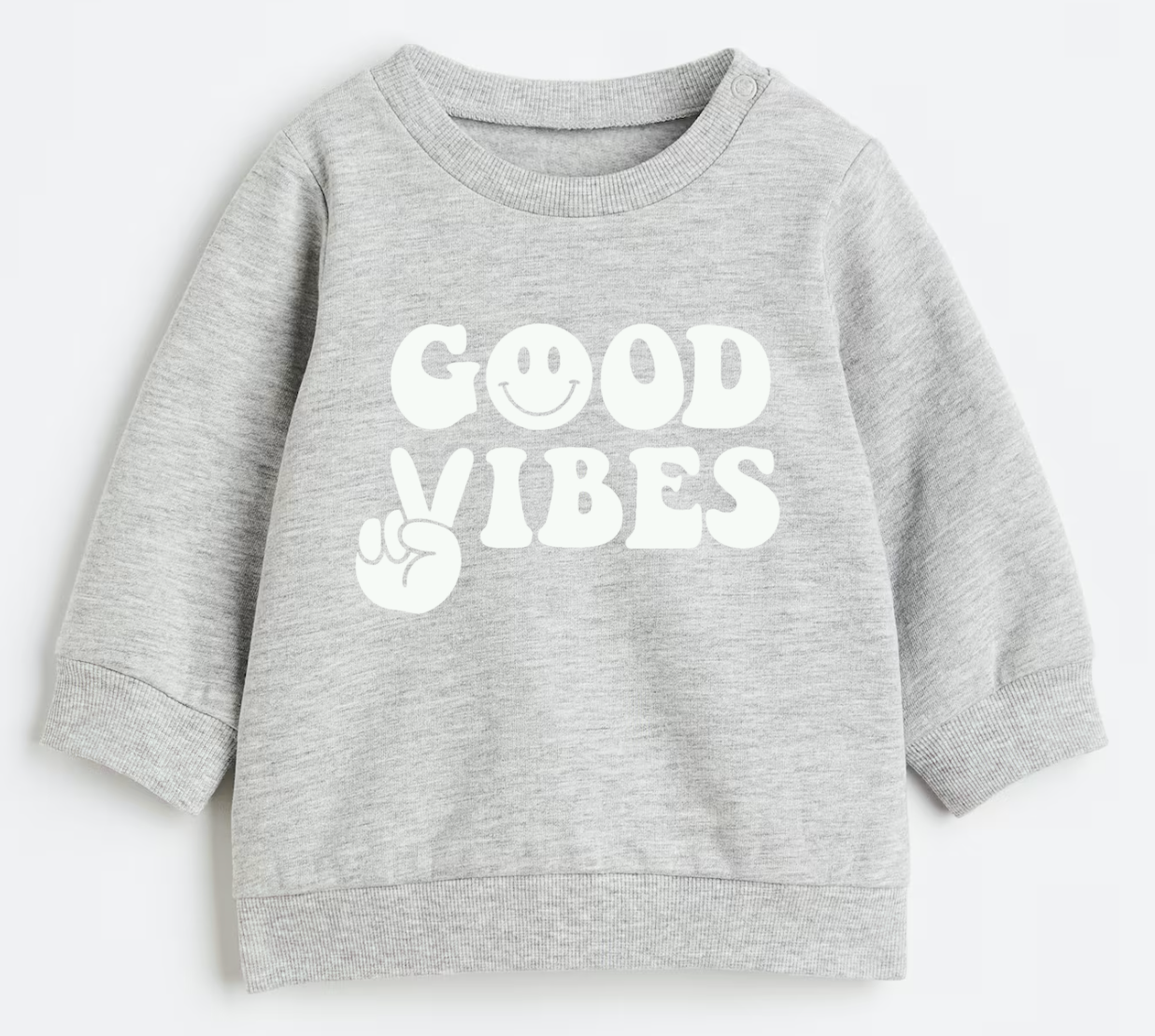 Good vibes- Organic cotton infant and toddler sweatshirt - Summit and Nest
