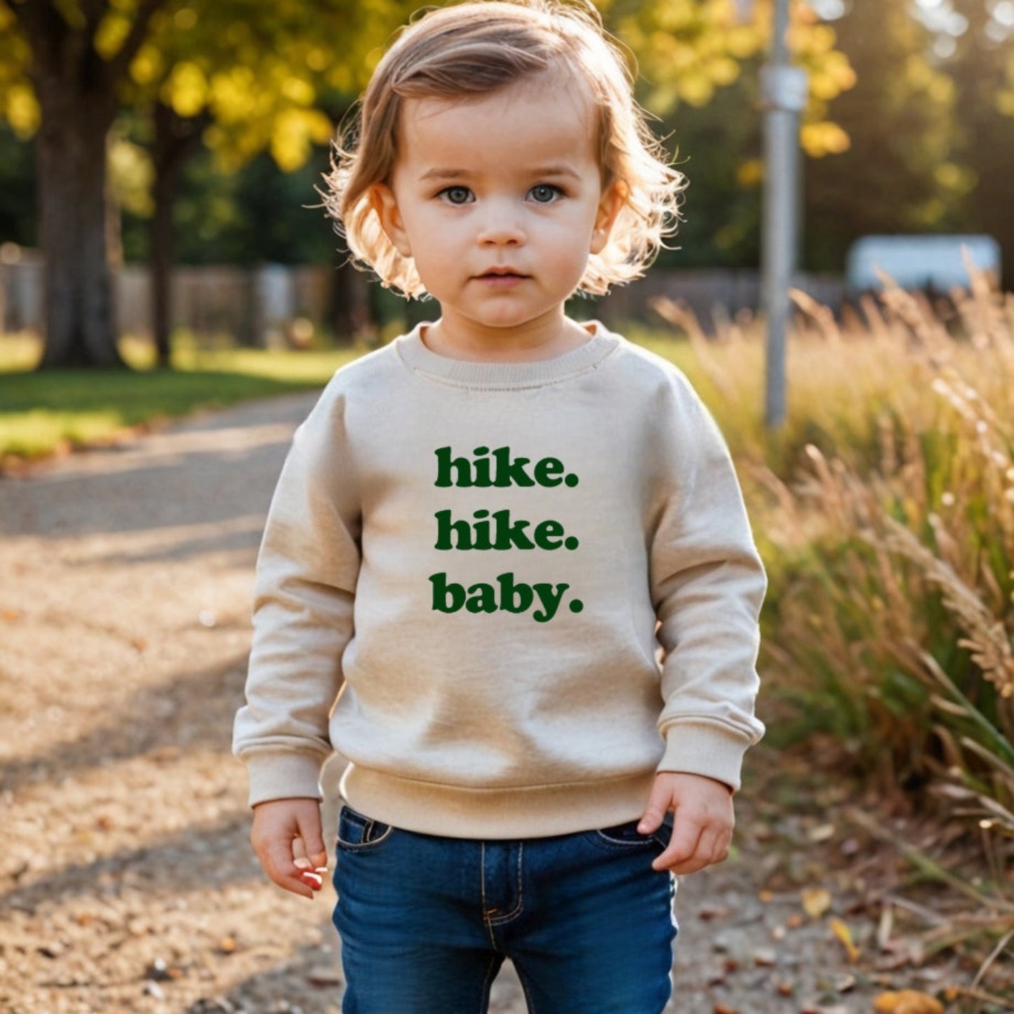 Hike. Hike. Baby.- Organic cotton infant and toddler sweatshirt - Summit and Nest