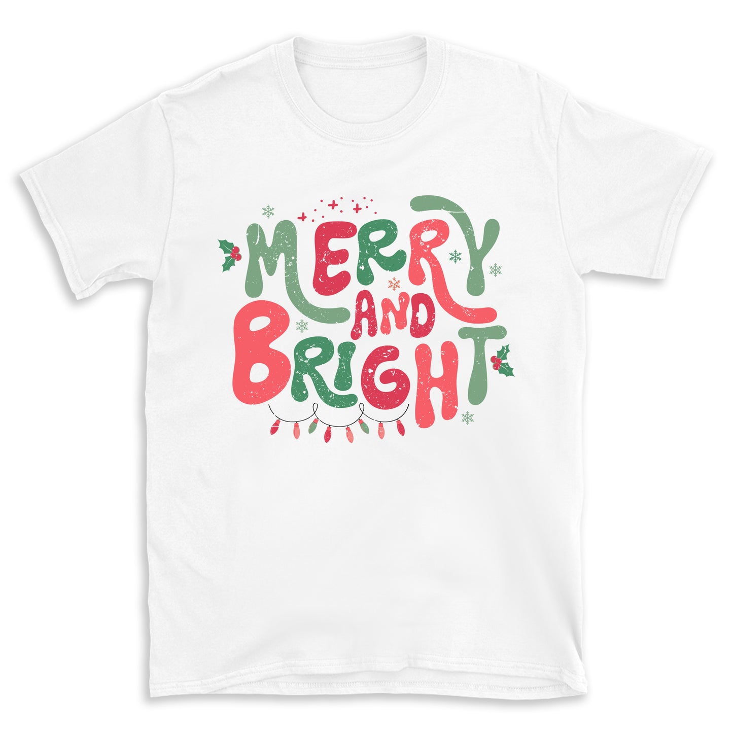 Merry and bright- Christmas- Children's t shirt and infant bodysuit - Summit and Nest