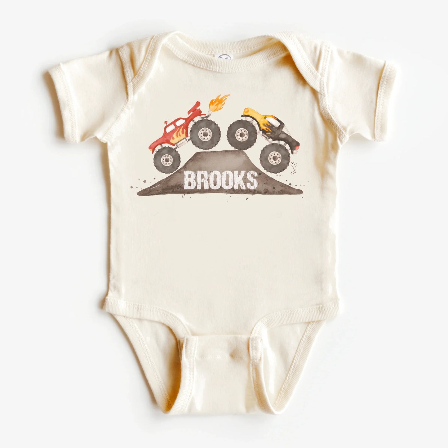 Monster truckin- Customized short sleeve tee and infant bodysuit - Summit and Nest
