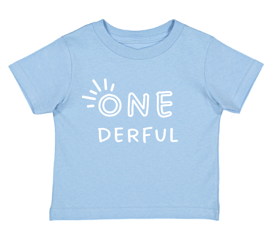 SALE One-derful. First birthday- Children's shirt and infant bodysuit - Summit and Nest