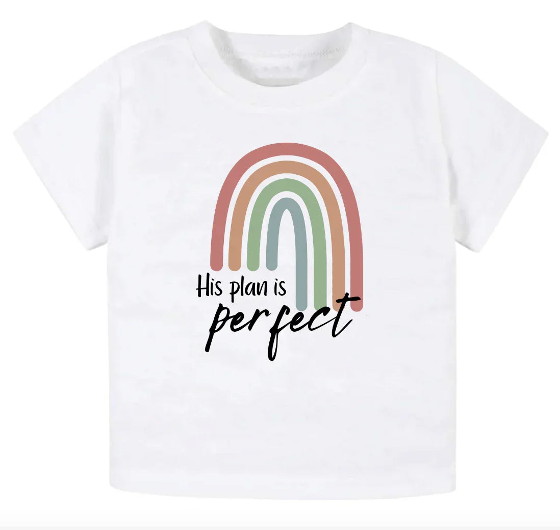 His plan is perfect- Short sleeve tee and infant bodysuit - Summit and Nest