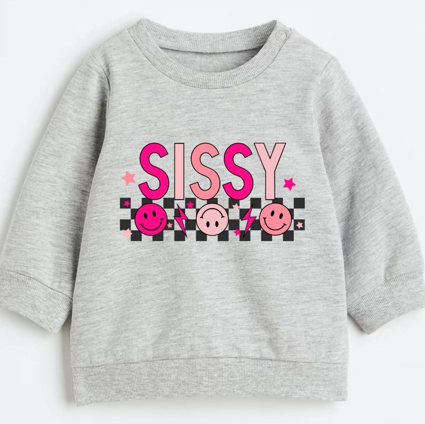 Happy sissy- Organic cotton infant and toddler sweatshirt - Summit and Nest