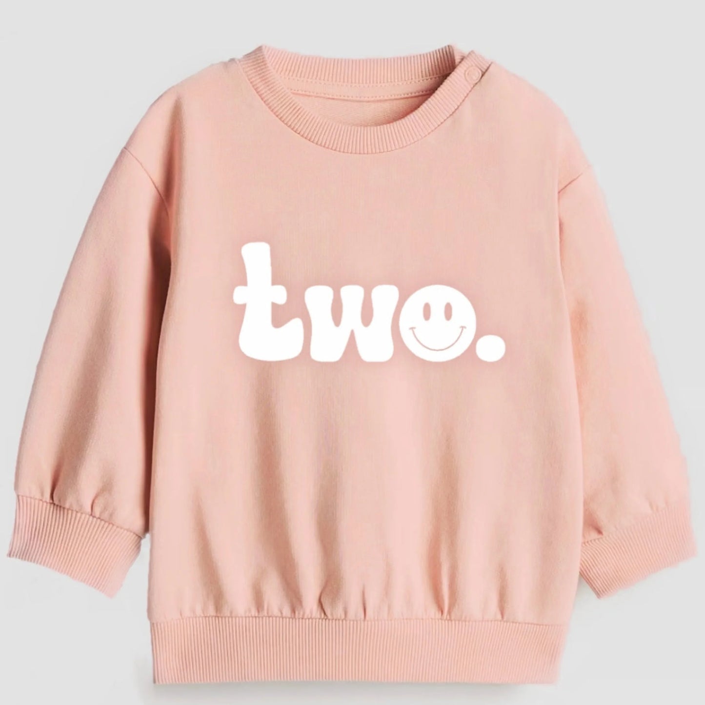Two. Second birthday- Organic cotton toddler sweatshirt - Summit and Nest