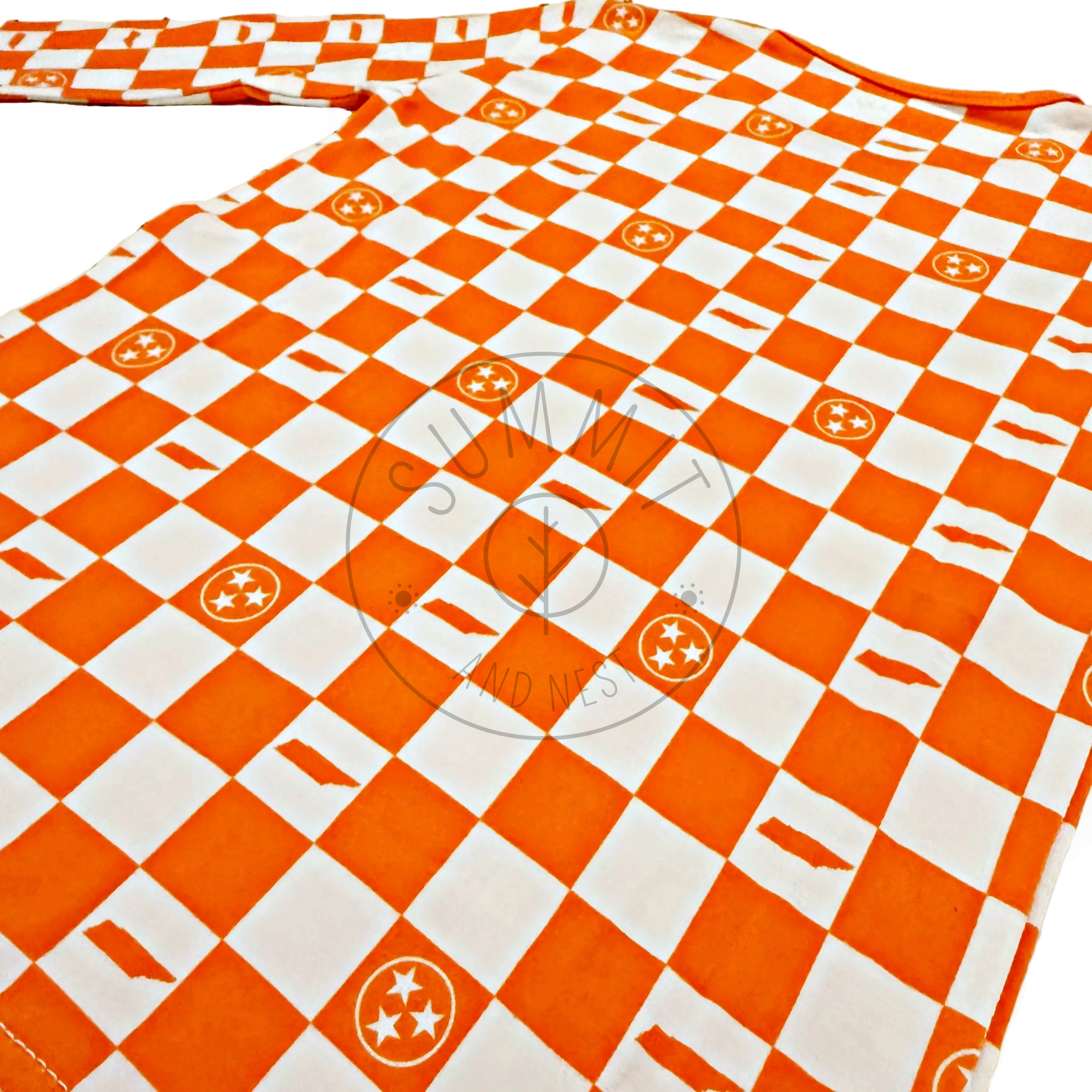 Tennessee Checkerboard- Bamboo two piece pajama set- Toddler and big kid - Summit and Nest