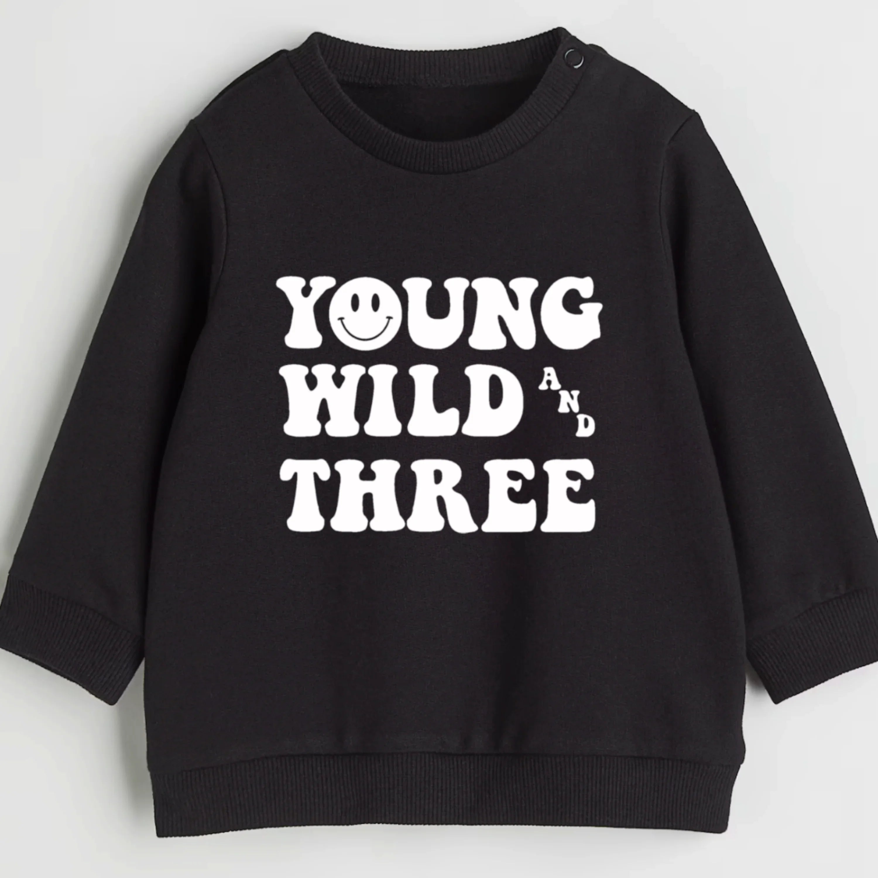 Young, wild, and three- Organic cotton toddler sweatshirt - Summit and Nest