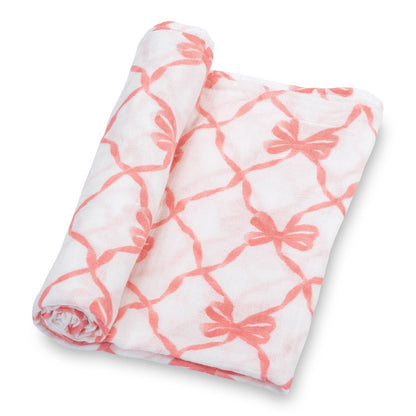 Beautiful Bows Swaddle Blanket - Summit and Nest
