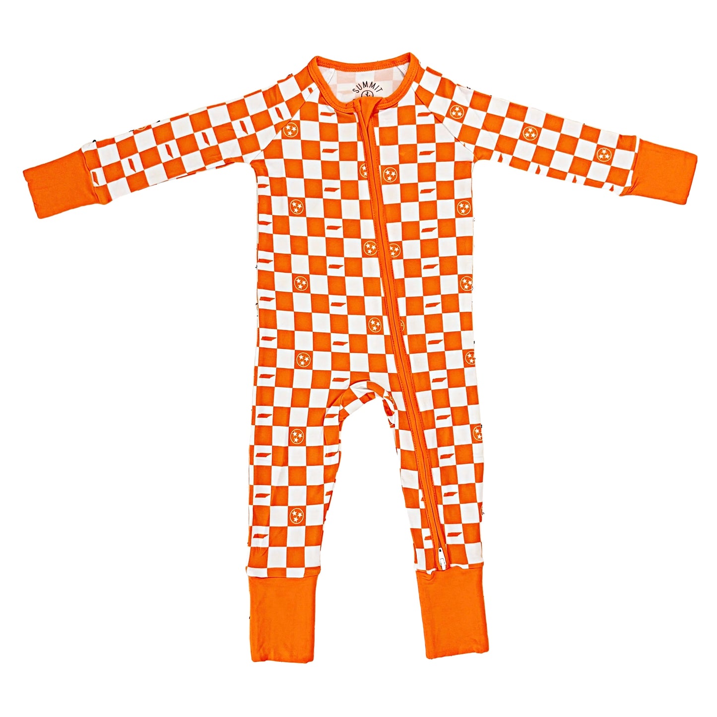Tennessee Checkerboard- Bamboo convertible footie- Zippy pajamas - Summit and Nest