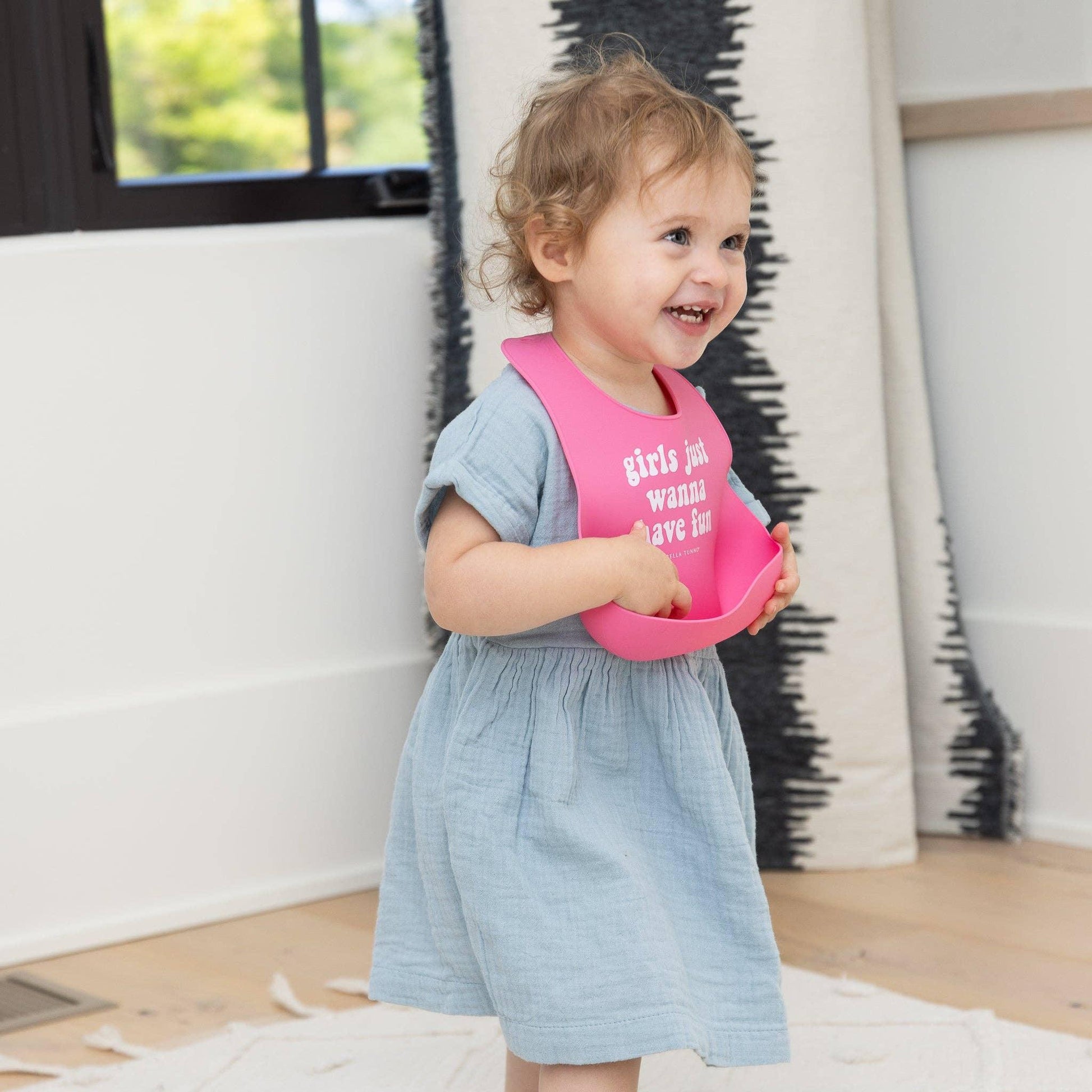 Girls Just Wanna Have Fun- Silicone Wonder Bib - Summit and Nest
