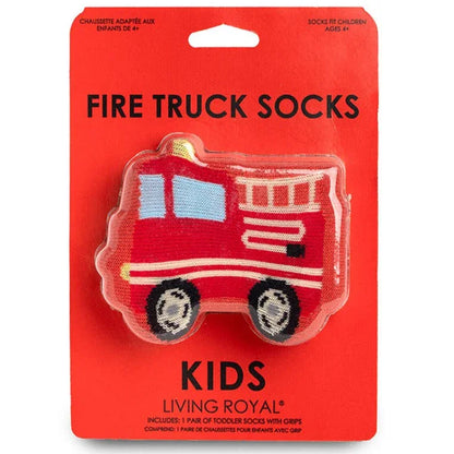 3D Packaged Kids Crew Socks- "Fire truck" - Summit and Nest