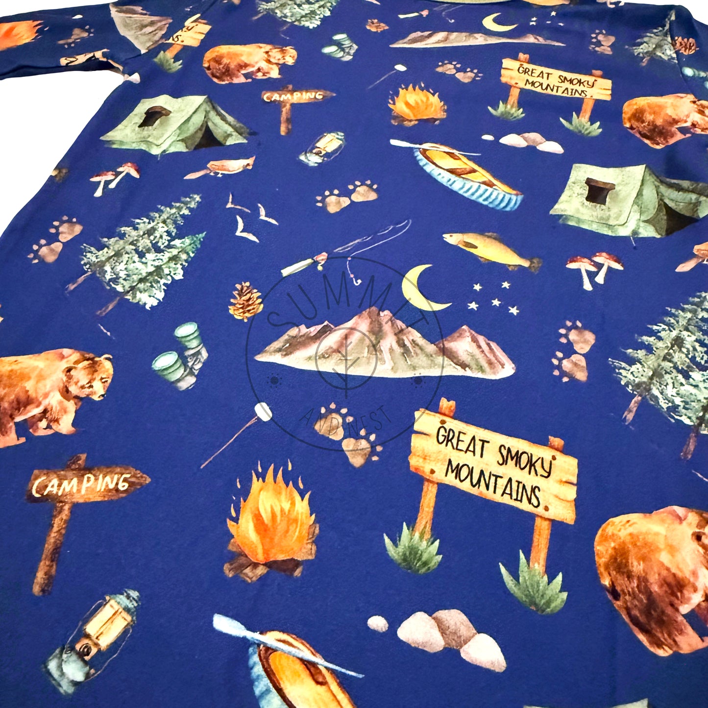 Great Smoky Mountains- Bamboo convertible footie- Zippy pajamas