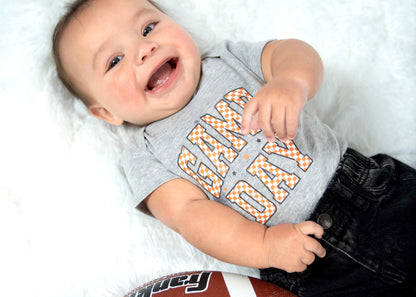 Vintage game day- Orange and white- Children's shirt and infant bodysuit