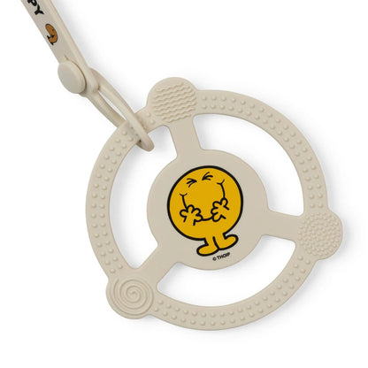 Mr. Happy Silicone Teether Ring w Detachable Clip - Summit and Nest