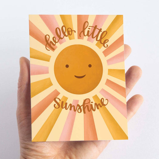 Hello Little Sunshine Baby Shower Card - Summit and Nest