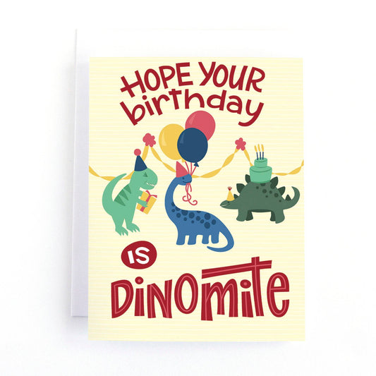 Dino-mite Children's Dinosaur Birthday Card - Summit and Nest