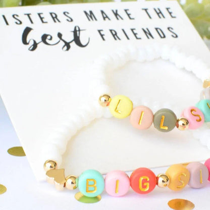 Big and little sis- Matching bracelet set - Summit and Nest
