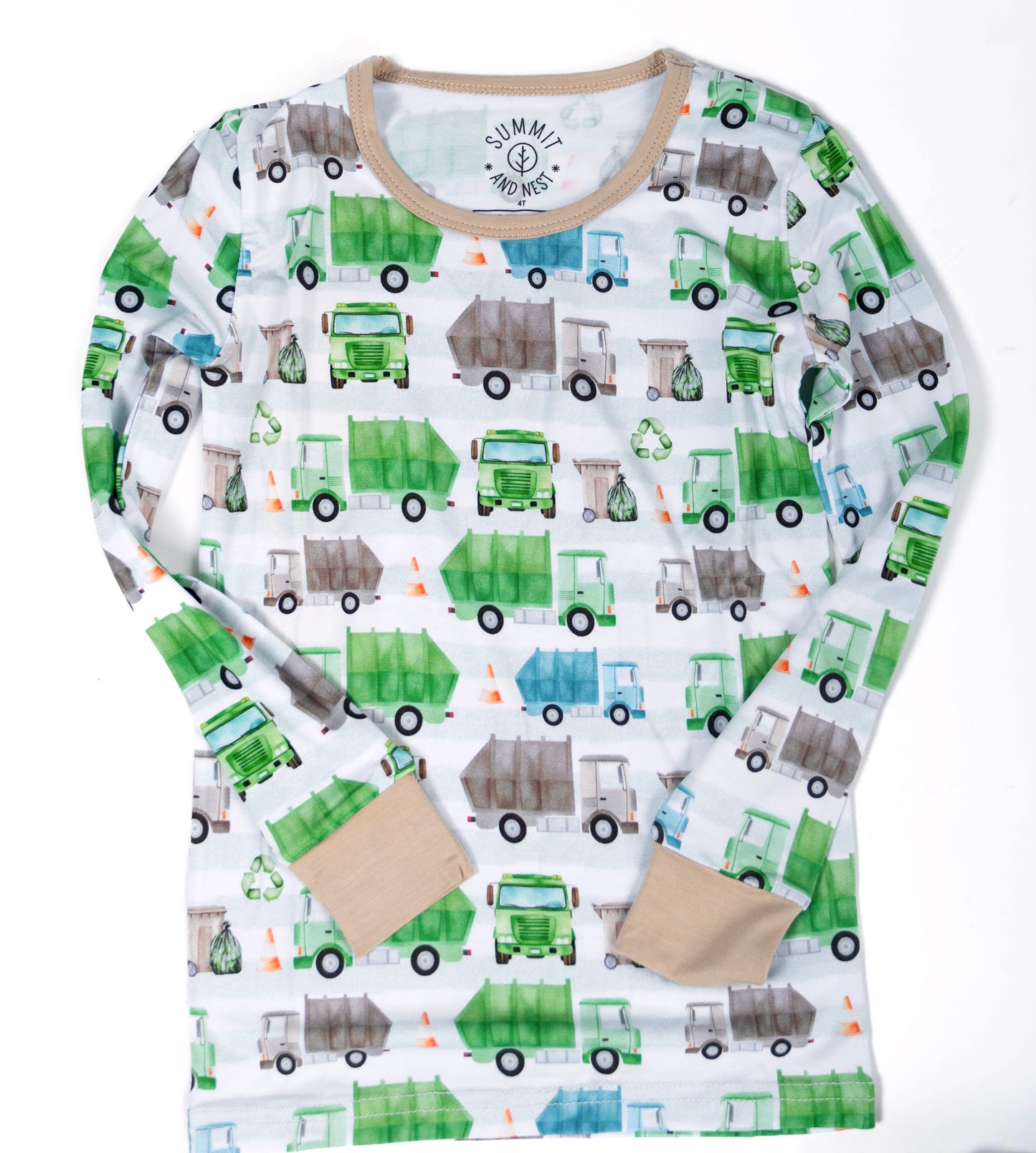 Trash day- Bamboo two piece pajama set- Toddler and big kid