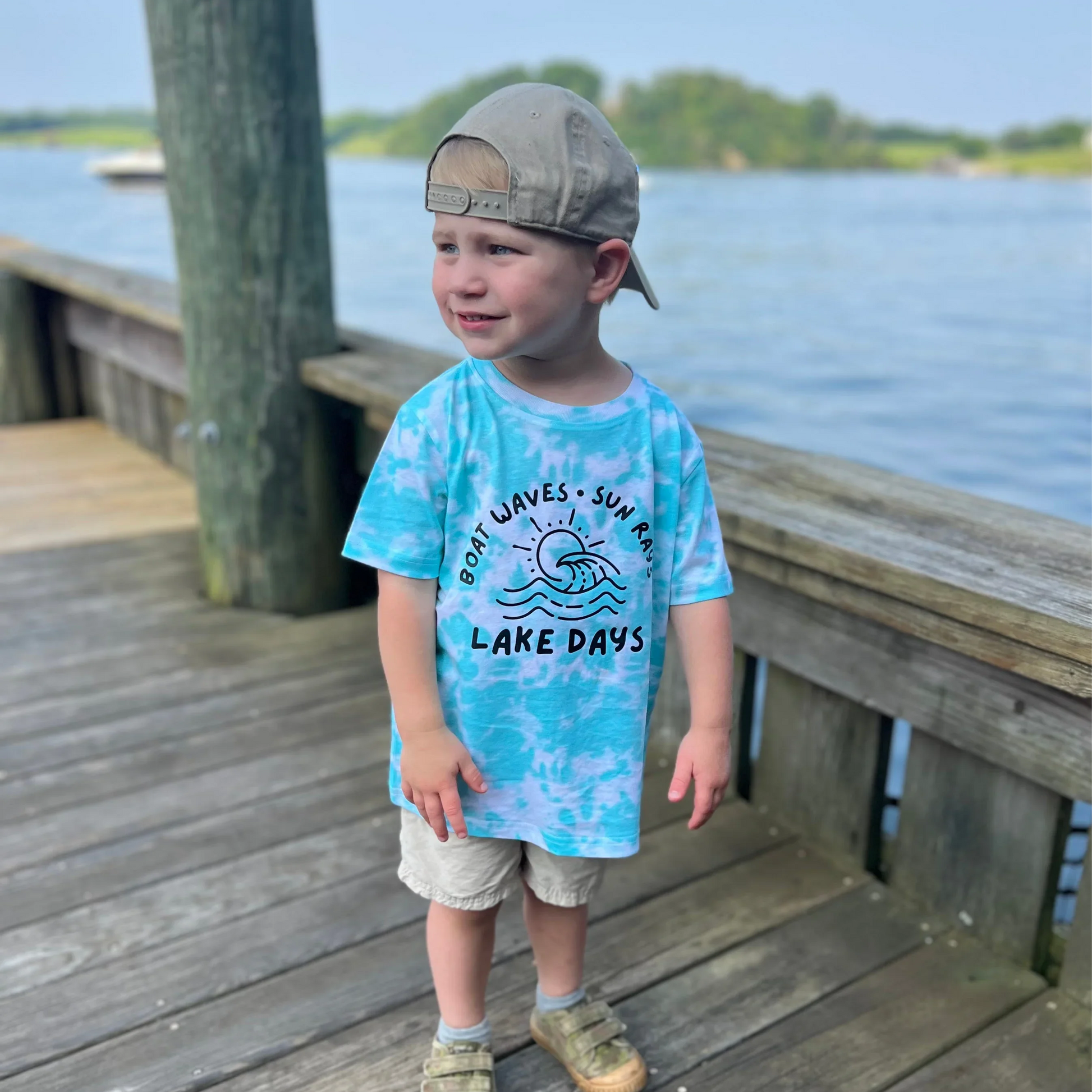 Boat waves, sun rays, lake days- Short sleeve tee and infant bodysuit - Summit and Nest