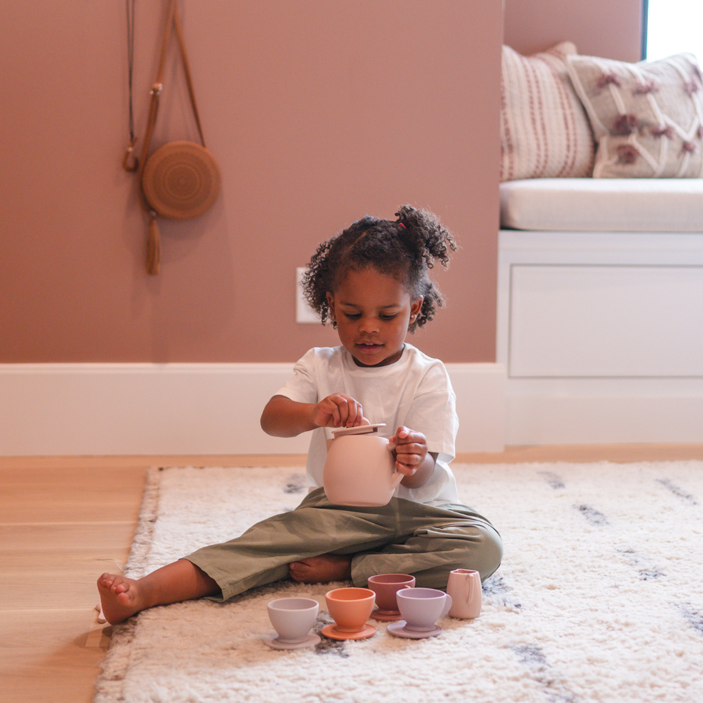 Silicone Tea Set- Petal | Kids Pretend Playset - Summit and Nest