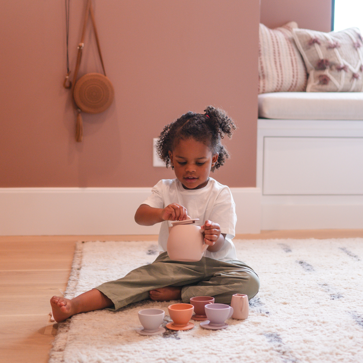 Silicone Tea Set- Petal | Kids Pretend Playset - Summit and Nest