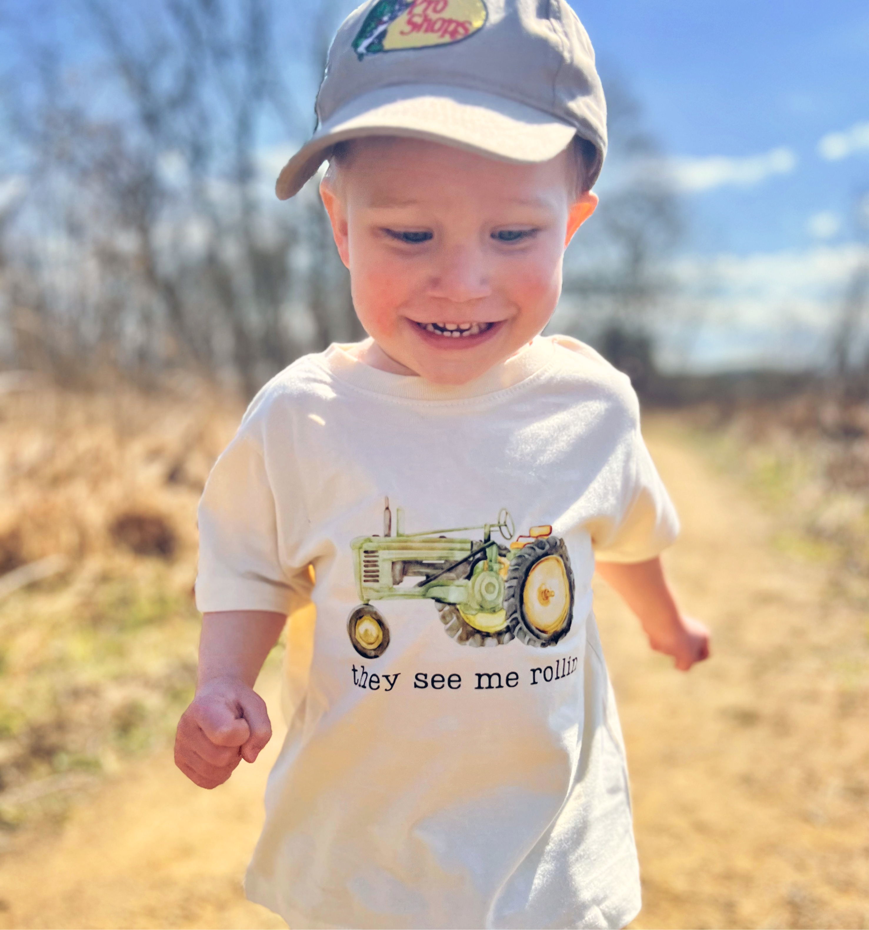 They see me rollin in my tractor- Children's shirt and infant bodysuit - Summit and Nest