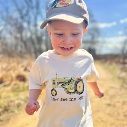They see me rollin in my tractor- Children's shirt and infant bodysuit - Summit and Nest