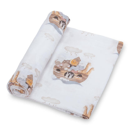 Noah's Ark Swaddle Blanket - Summit and Nest