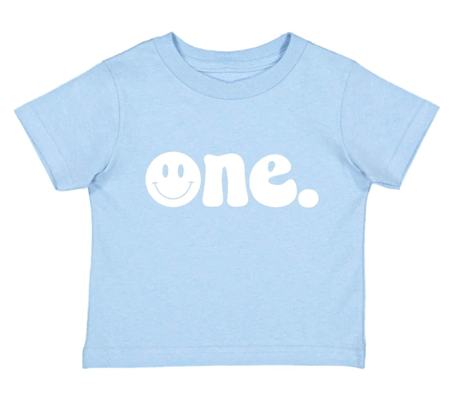 SALE- One. Smiley first birthday- Children's shirt and infant bodysuit - Summit and Nest