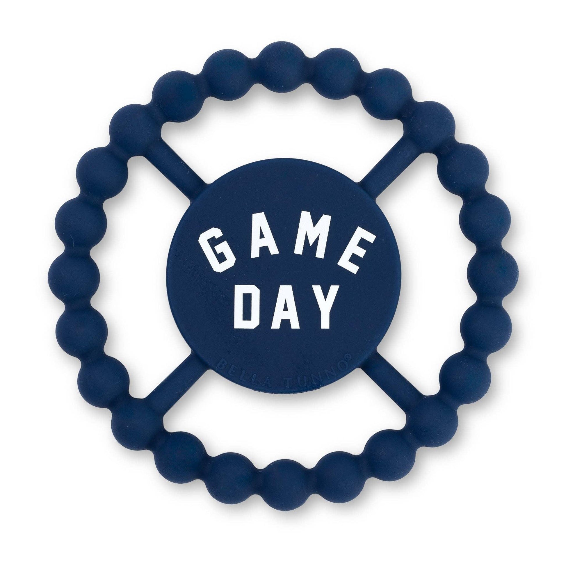 Game Day- Navy Blue- Silicone Happy Teether - Summit and Nest