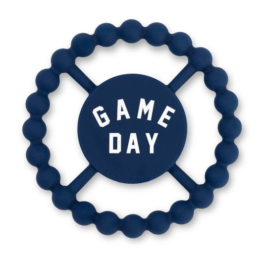 Game Day- Navy Blue- Silicone Happy Teether - Summit and Nest