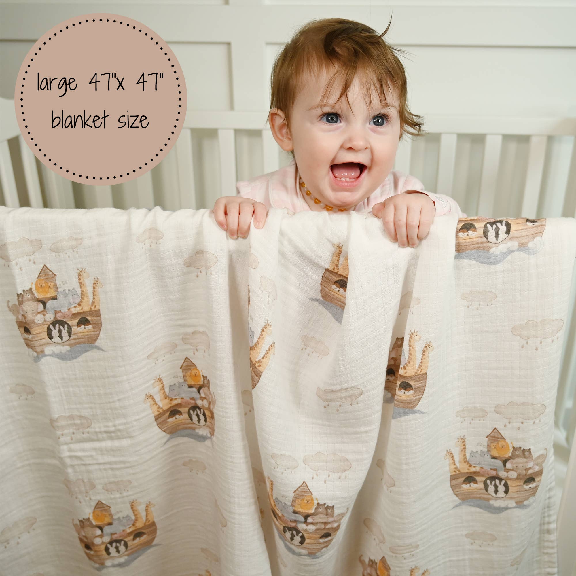 Noah's Ark Swaddle Blanket - Summit and Nest