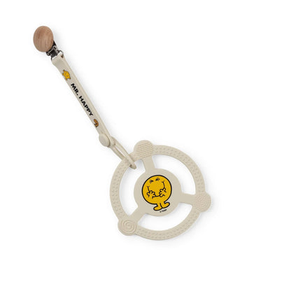 Mr. Happy Silicone Teether Ring w Detachable Clip - Summit and Nest