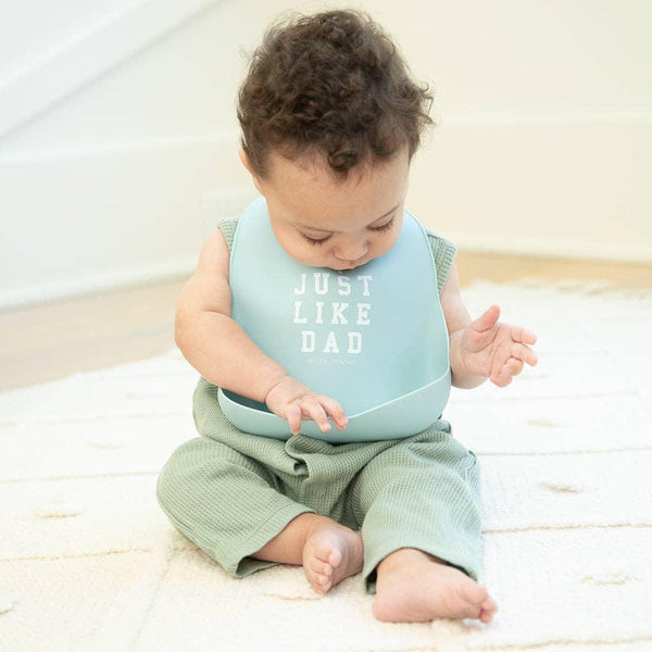 Just like Dad- Blue- Silicone Wonder Bib - Summit and Nest