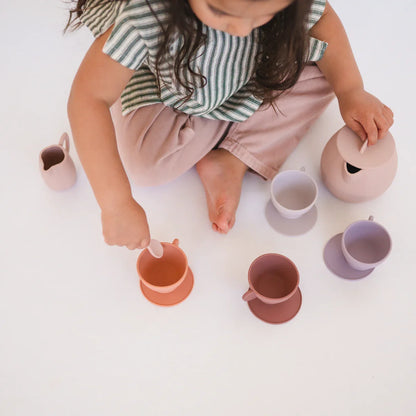 Silicone Tea Set- Petal | Kids Pretend Playset - Summit and Nest