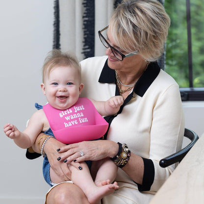 Girls Just Wanna Have Fun- Silicone Wonder Bib - Summit and Nest