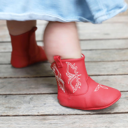 Western Boot- Eco Steps Cherry Red - Summit and Nest