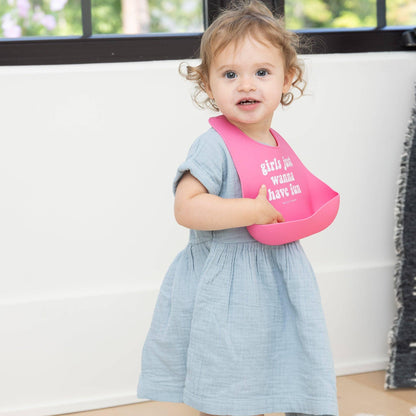 Girls Just Wanna Have Fun- Silicone Wonder Bib - Summit and Nest