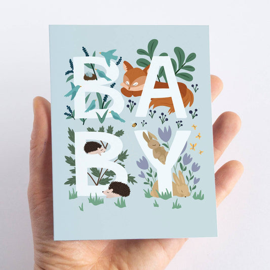 Woodland Baby Shower Card - Summit and Nest