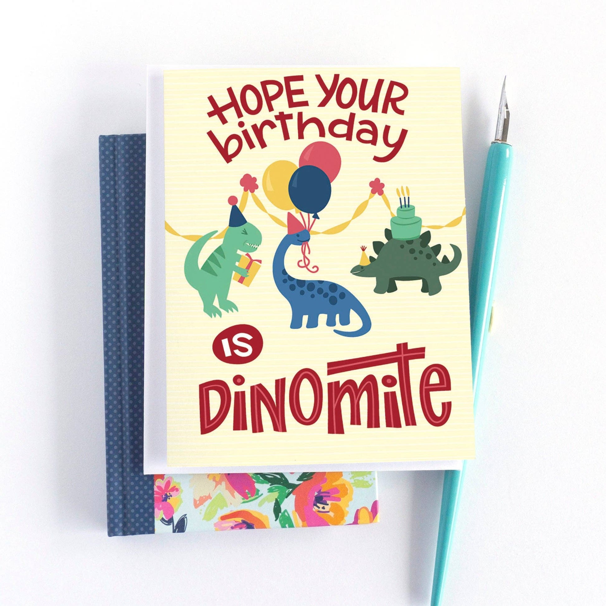 Dino-mite Children's Dinosaur Birthday Card - Summit and Nest