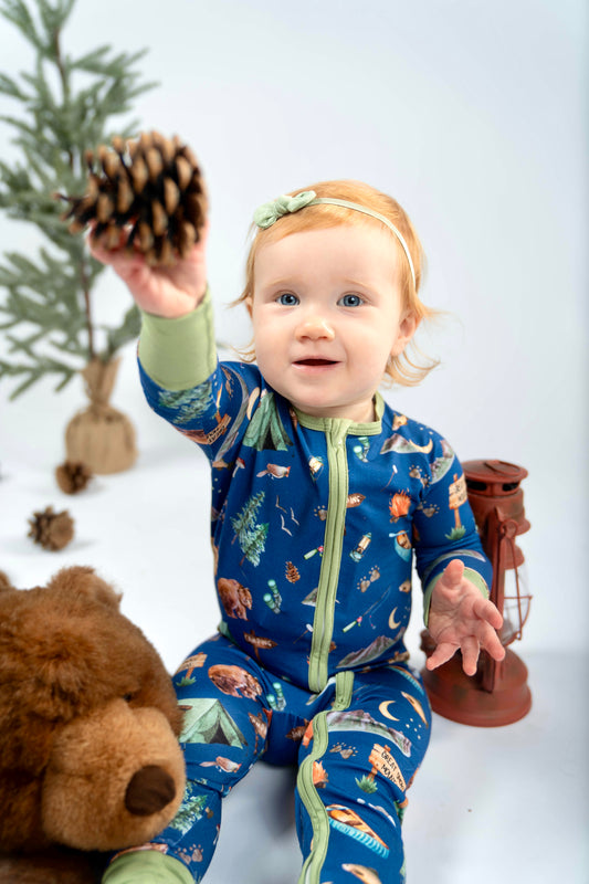 Great Smoky Mountains- Bamboo convertible footie- Zippy pajamas