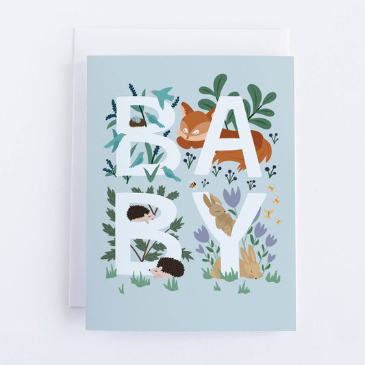 Woodland Baby Shower Card - Summit and Nest