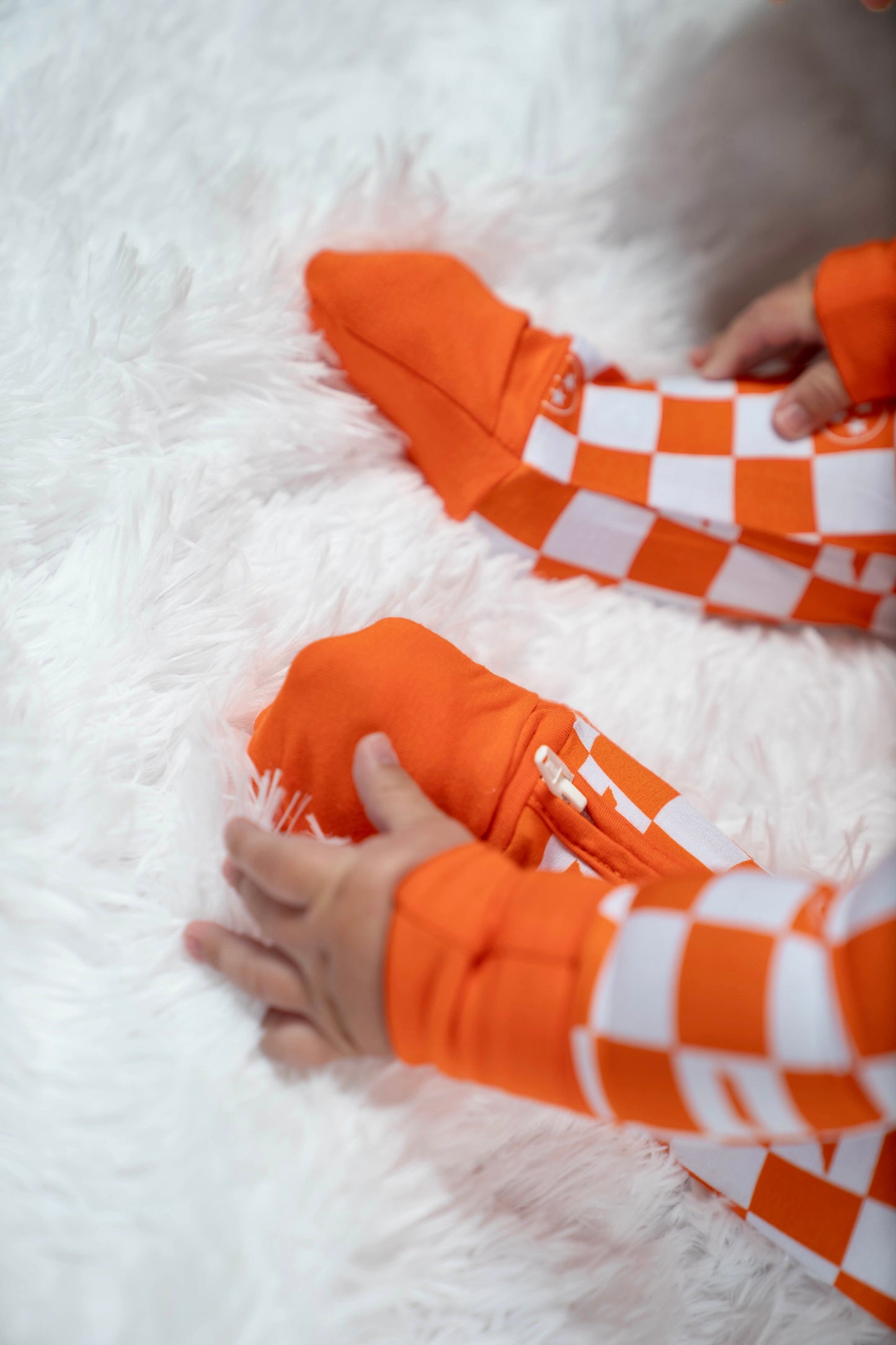 Tennessee Checkerboard- Bamboo convertible footie- Zippy pajamas - Summit and Nest